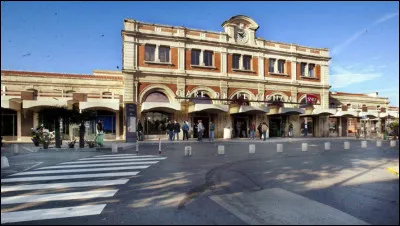Ville de 120 000 habitants du département des Pyrénées-Orientales, connue pour son palais des Rois de Majorque et pour sa gare, dont Dali a fait le "centre cosmique du monde" :