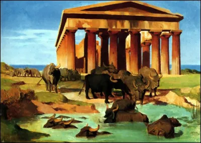 Qui a peint "Vue de Paestum" ?