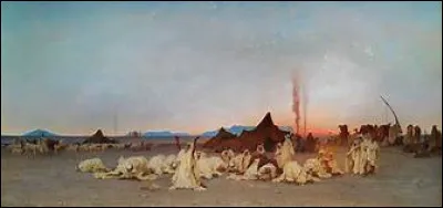Prière du soir dans le Sahara - Par quel pays le peintre, Guillaumet, était-il passionné ?
