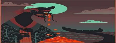 Une créature gigantesque aux yeux émeraude surgit des eaux, chassée de la cour des Dragons des mers : elle mourait de faim et de soif si bien qu'elle demanda l'aumône à Totaro. 
Ensuite, le Samebito accepta l'hospitalité de son bienfaiteur.
Le jour où ce dernier vécut un terrible chagrin d'amour, que fit le généreux Dragon ?