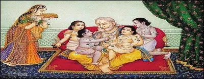 Kausalyâ fut la première des épouses de Dasharatha à recevoir la part plus importante d'un mets fécondant.
Elle donna naissance à un fils absolument parfait puisqu'il était l'incarnation du 2e dieu de la trinité hindoue. Il fut nommé Râma.
De quelle origine est cet extrait de légende ?