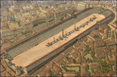 Quel est le nom de ce cirque de la Rome antique, grand hippodrome de forme ovale qui pouvait accueillir jusqu'à 300 000 spectateurs ?