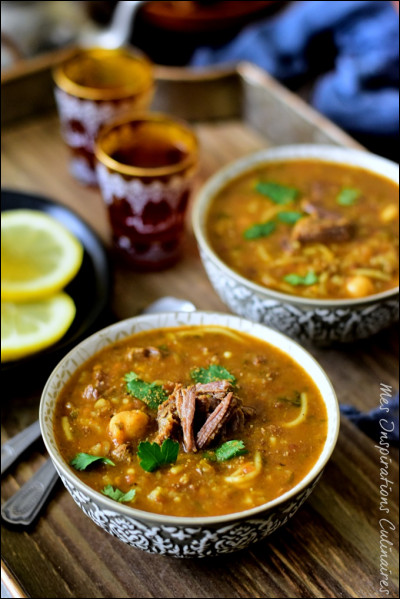 Quel est l'ingrédient principal d'une soupe harira ?