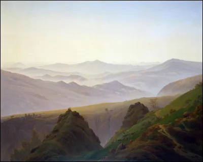 Quel peintre romantique allemand a peint "Matin sur la montagne" ?
