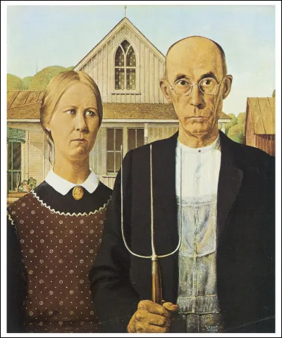 Qui a peint ce tableau intitulé "American Gothic" ?