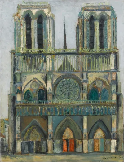 Qui a peint ce magnifique tableau de Notre-Dame en 1909 ?