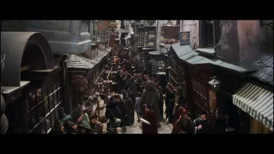 Quel est le premier magasin où va Harry sur le Chemin de Traverse ?