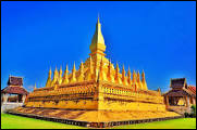 Allons dans un pays assez peu connu : le Laos. Qu'est-il censé se trouver dans le temple Pha That Luang ?