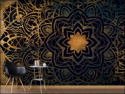 Sur la photo, un beau motif oriental sur du...