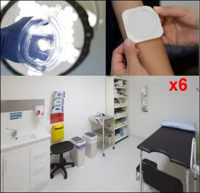 Dans ce type de salle sont pratiquées les prises de sang. Cependant, pour les patients ayant une peur des seringues, nous avons deux méthodes afin de les distraire. Lesquels ?