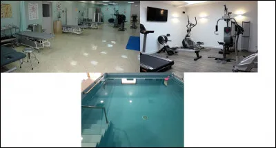 Dans celui-ci, une salle de kiné, une salle de sport et une pour la balnéothérapie sont disponibles. Il s'agit du service de...