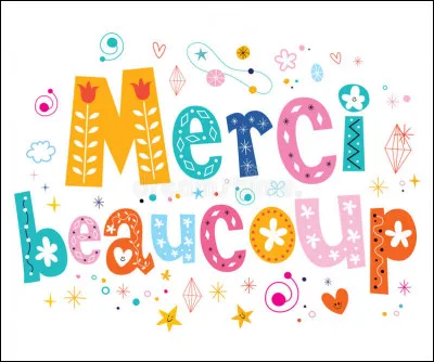"Merci beaucoup" se traduit par...