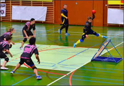 Dans quel sport faut-il envoyer le ballon contre un trampoline pour marquer un point ?