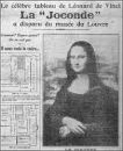 Quel poète français a été emprisonné à tort en 1911, parce qu'on le soupçonnait d'avoir participé au vol du célèbre tableau de la Joconde de Léonard de Vinci ?