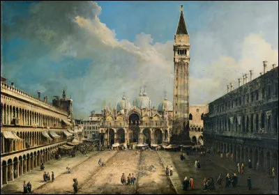 "Ciao", l'un des mots italiens les plus familiers à travers le monde - avec orthographes et usages différents- est tiré du dialecte vénitien signifiant à l'origine : 

(ph. : "Piazza San Marco verso est" par Giovanni Antonio Canal dit Canaletto)