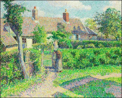 Qui a réalisé le tableau pointilliste "Maison à Éragny" ?