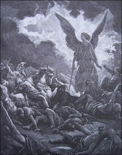 Un roi assyrien encercla Jérusalem en 701 av J. -C, dans la nuit avant la bataille, un ange de Yahvé frappa. Le matin 185 000 cadavres de son armée jonchèrent le sol, l'obligeant à un retour brusqué. Qui est-il ?