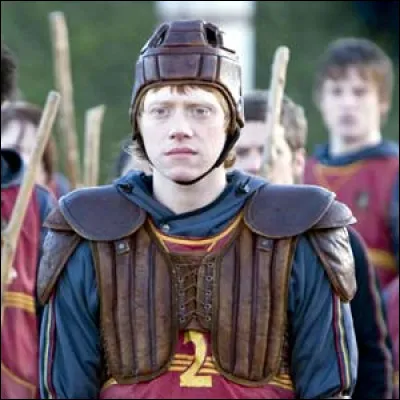 Pendant le match de quidditch, quel poste occupe Ron Weasley ?