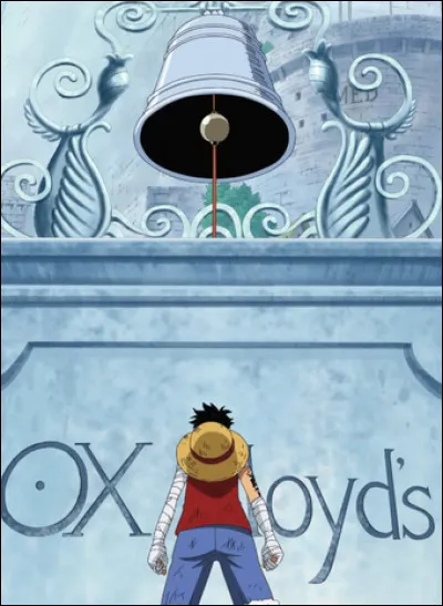 Lorsque Luffy s'est rendu à Marineford accompagné de Jinbei et Rayleigh, combien de coups d'Ox Bell a-t-il fait retentir ?