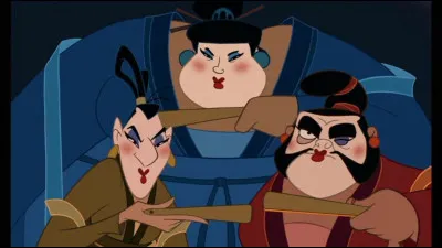 Quels sont les noms des trois inséparables soldats de l'armée chinoise dans "Mulan" ?
