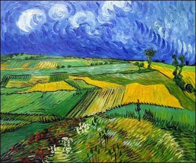 Qui a peint "Champs après la pluie" ?