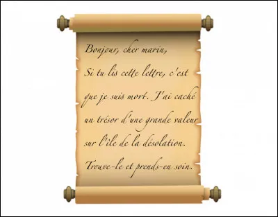Après quelques secondes d'hésitation, tu l'ouvres. À l'intérieur se trouve un message, qui est ci-dessus. Quelle est ta réaction ?
