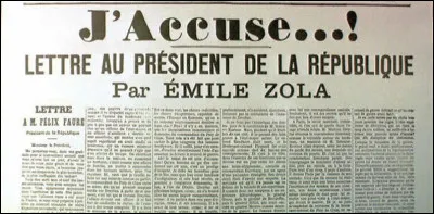 Dans quel journal Emile Zola a-t-il écrit son fameux "J'accuse... !" ?