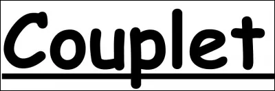 Maintenant, combien y a-t-il de couplets ?