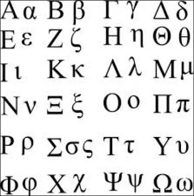 Dans l'alphabet grec classique, laquelle de ces lettres vient après "delta" ?
