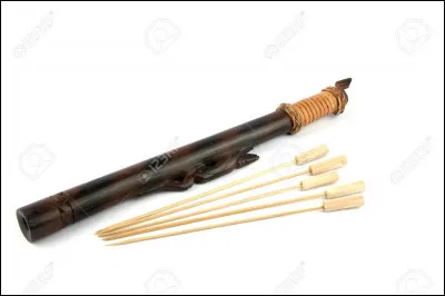 Ils utilisent une sorte de sarbacane pour se défendre.