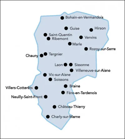 Laquelle de ces trois villes est une des quatre sous-préfectures de l'Aisne (02) ?