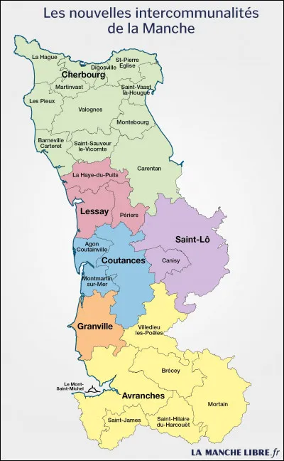 Dans le département de la Manche, il y a trois sous-préfectures. Citez-en une.