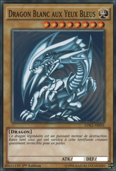 L'un des Monstres les plus populaires est le Dragon Blanc aux Yeux Bleus. Quelles sont ses statistiques ?