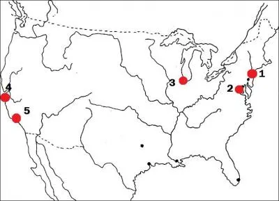 A quelle mtropole correspond le numro 4 ?