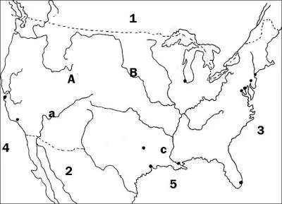 Le fleuve marqu de la lettre c correspond au ...