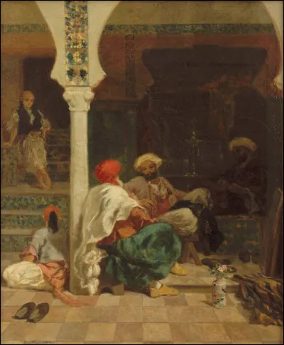 Il a représenté les "Tailleurs devant la mosquée" :