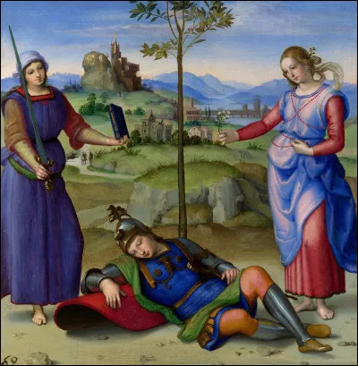 Complétez le titre de ce tableau peint par Raphaël en 1504 : "Le  du chevalier".