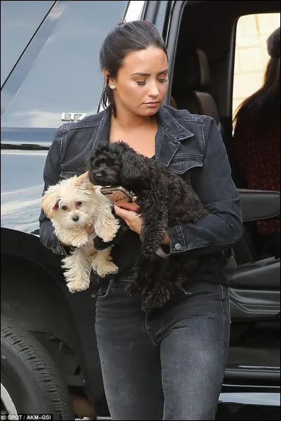 Comment s'appelle son chien de couleur blanche ?