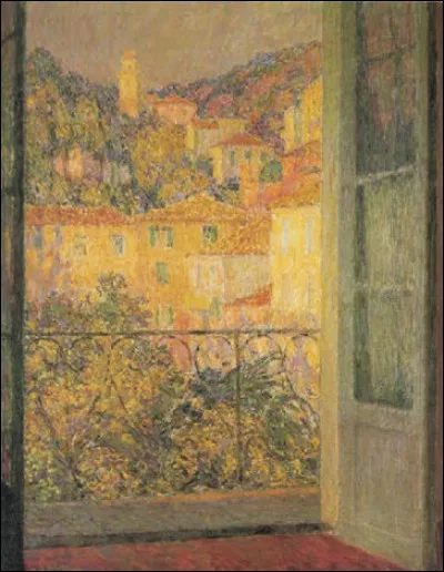 Qui est l'auteur de la toile intitulée "Fenêtre du Midi, Villefranche-sur-Mer" ?