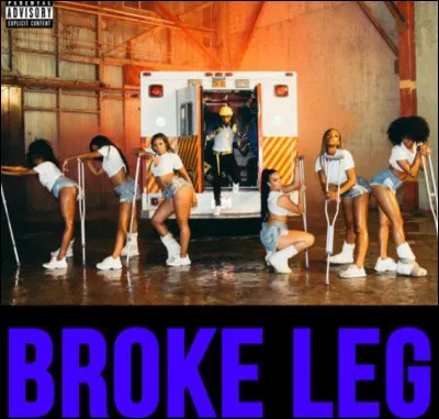 Avec quels artistes fait-il un featuring pour le single "Broke Leg" ?
