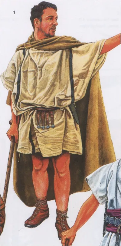 En avant-dernière question, voyons ce qu'ils portaient.
C'est un grand vêtement qui recouvre tout le corps et revêtant tous les légionnaires : une...