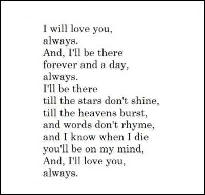 Qui chante "Always" ?