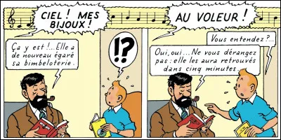 Menant une vie de barreau de chaise, Tintin ne lit gu&egrave;re que le journal. Dans "Les Bijoux de la Castafiore" pourtant, on le voit avec un roman : lequel ? Herg&eacute;, lui, lisait "Robinson Cruso&eacute;" ainsi que...
