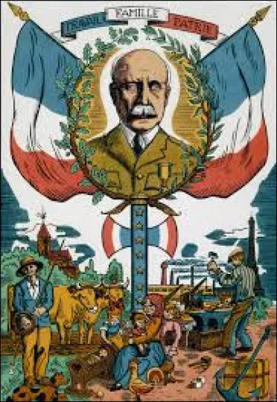 Quelle formule désigne l'idéologie de la France de Pétain ?