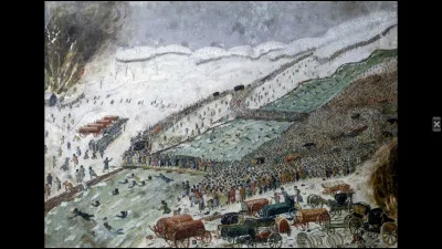 Que fait l'armée de Napoléon sur cette image ?