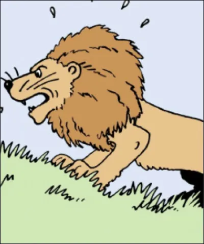 Milou arrache-t-il un bout de queue d'un lion ?