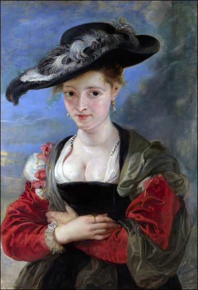 Quel peintre baroque du XVIIe a réalisé le tableau "Femme au chapeau de paille" ?