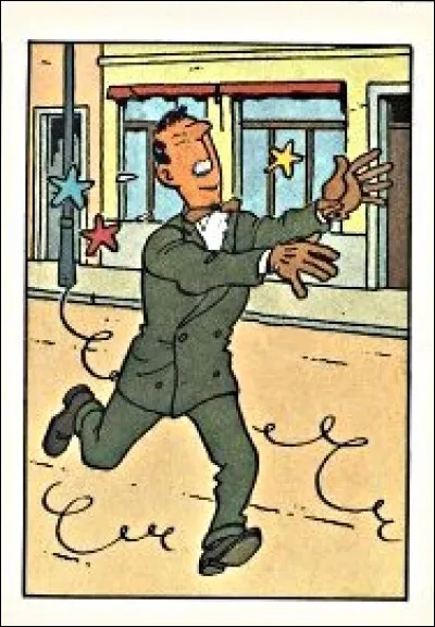 Les gags et mésaventures en tous genres ne se font pas toujours aux détriments du capitaine : la preuve ! Mais qu'arrive-t-il - en pleine poire - à ce brave homme ?