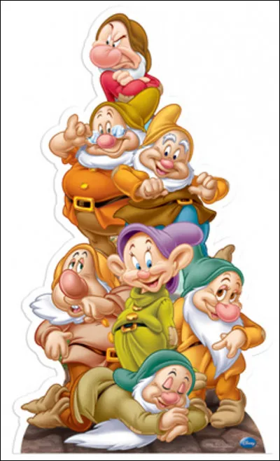Passons maintenant à Blanche-Neige, ou plus précisément aux 7 nains. Ces 7 nains ont un nez un peu trop gros à mon avis. Mais comment s'appellent-ils déjà ? Coche le nain qui n'existe pas.