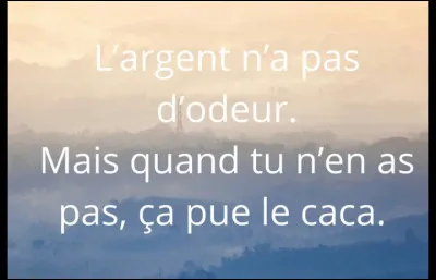 Quel type d'odeur a le métal ?